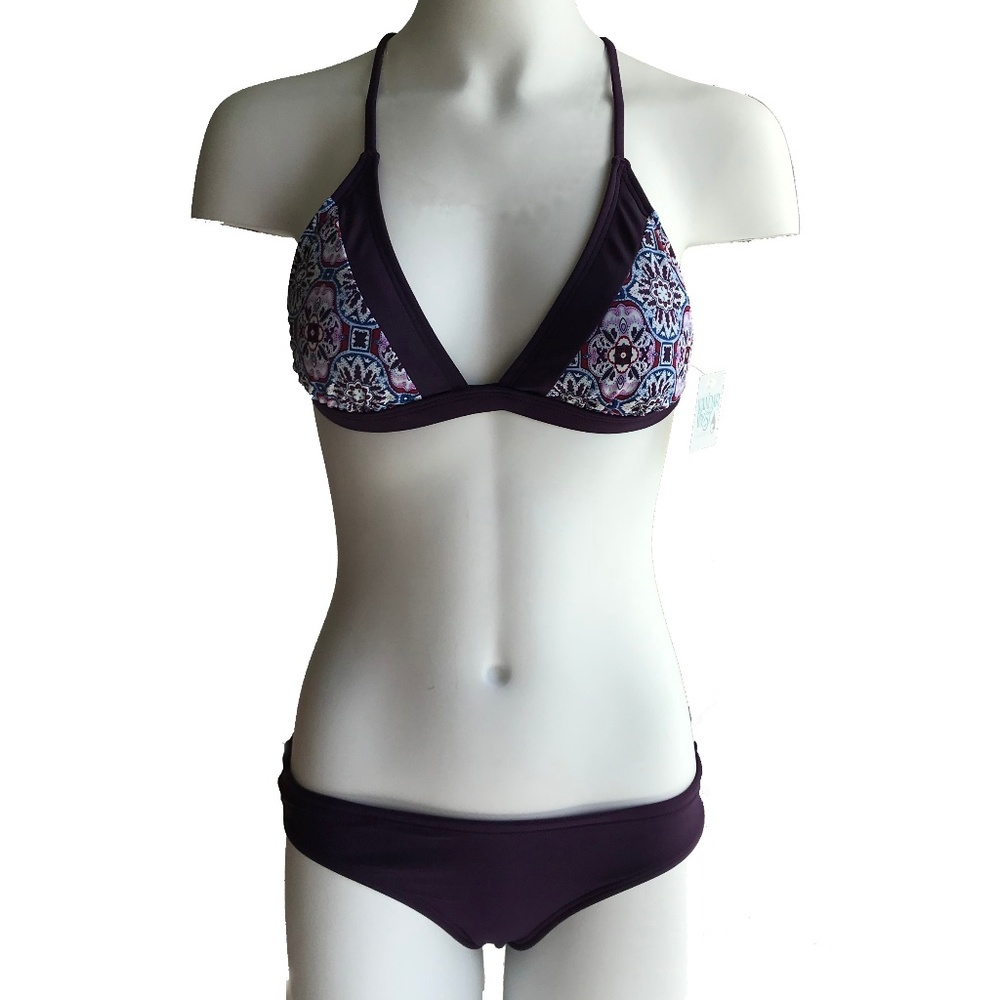 NWT Two piece bikini in eggplant